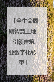 全生命周期智慧工地 引领建筑业数字化转型