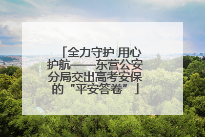 全力守护 用心护航——东营公安分局交出高考安保的“平安答卷”