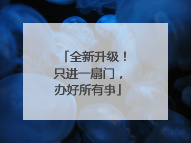 全新升级！只进一扇门，办好所有事