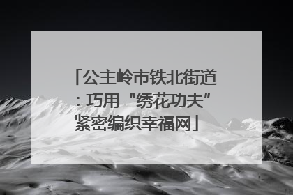 公主岭市铁北街道：巧用“绣花功夫”紧密编织幸福网