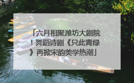 六月相聚潍坊大剧院！舞蹈诗剧《只此青绿》再掀宋韵美学热潮