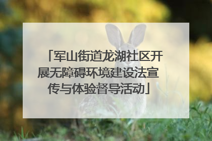 军山街道龙湖社区开展无障碍环境建设法宣传与体验督导活动