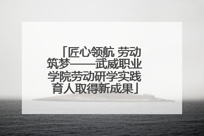 匠心领航 劳动筑梦——武威职业学院劳动研学实践育人取得新成果
