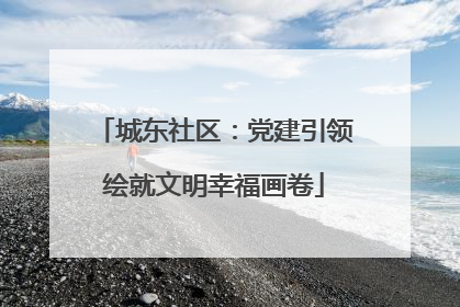 城东社区：党建引领绘就文明幸福画卷