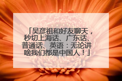 吴彦祖和好友聊天，秒切上海话、广东话、普通话、英语：无论讲啥我们都是中国人！