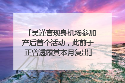 吴谨言现身机场参加产后首个活动，此前于正曾透露其本月复出