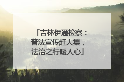 吉林伊通检察：普法宣传赶大集，法治之行暖人心