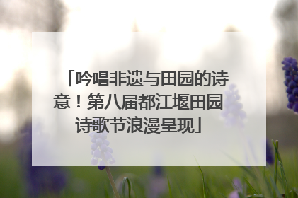 吟唱非遗与田园的诗意！第八届都江堰田园诗歌节浪漫呈现