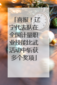 喜报！辽宁代表队在全国计量职业技能比武活动中斩获多个奖项