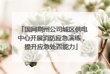 国网荆州公司城区供电中心开展消防应急演练，提升应急处置能力