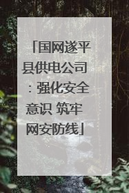 国网遂平县供电公司：强化安全意识 筑牢网安防线