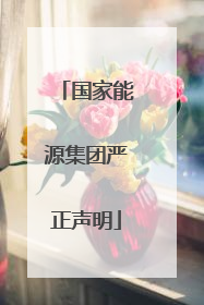 国家能源集团严正声明