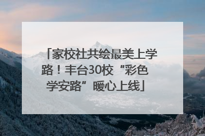 家校社共绘最美上学路！丰台30校“彩色学安路”暖心上线