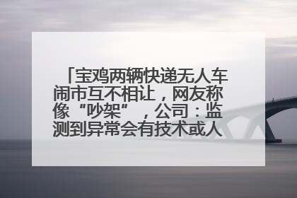 宝鸡两辆快递无人车闹市互不相让，网友称像“吵架”，公司：监测到异常会有技术或人为干预处置