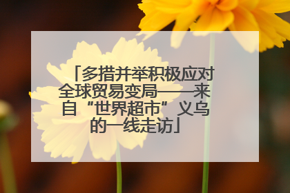多措并举积极应对全球贸易变局——来自“世界超市”义乌的一线走访