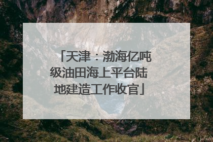 天津：渤海亿吨级油田海上平台陆地建造工作收官