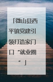 微山县西平镇党建引领打造家门口“就业圈”