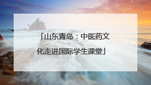 山东青岛：中医药文化走进国际学生课堂