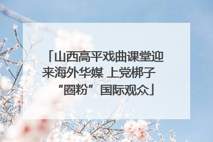 山西高平戏曲课堂迎来海外华媒 上党梆子“圈粉”国际观众