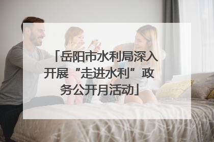 岳阳市水利局深入开展“走进水利”政务公开月活动