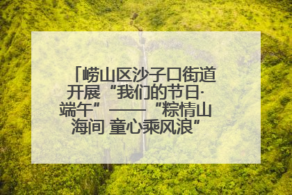 崂山区沙子口街道开展“我们的节日·端午”——“粽情山海间 童心乘风浪”文明实践活动