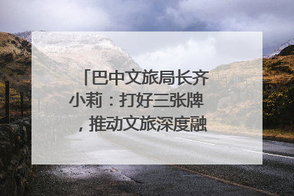 巴中文旅局长齐小莉：打好三张牌，推动文旅深度融合｜文旅局长说