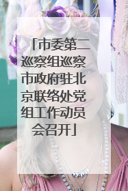 市委第二巡察组巡察市政府驻北京联络处党组工作动员会召开