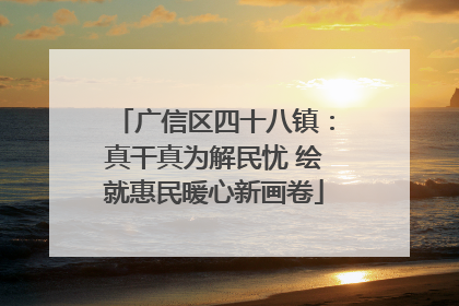 广信区四十八镇：真干真为解民忧 绘就惠民暖心新画卷