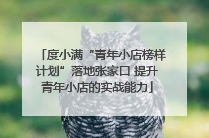 度小满“青年小店榜样计划”落地张家口 提升青年小店的实战能力
