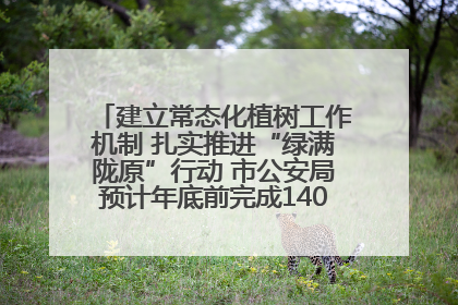 建立常态化植树工作机制 扎实推进“绿满陇原”行动 市公安局预计年底前完成1402亩绿化任务
