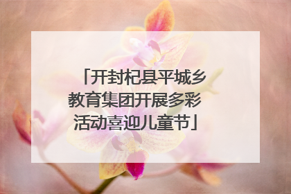 开封杞县平城乡教育集团开展多彩活动喜迎儿童节