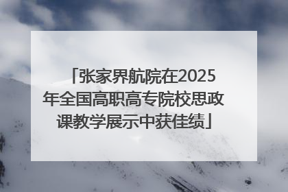 张家界航院在2025年全国高职高专院校思政课教学展示中获佳绩
