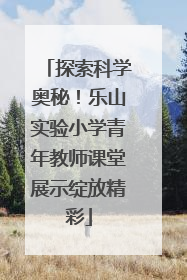 探索科学奥秘！乐山实验小学青年教师课堂展示绽放精彩