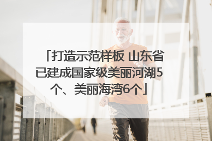打造示范样板 山东省已建成国家级美丽河湖5个、美丽海湾6个