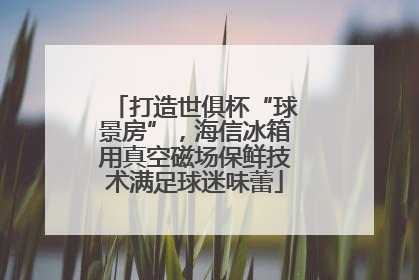 打造世俱杯“球景房”，海信冰箱用真空磁场保鲜技术满足球迷味蕾