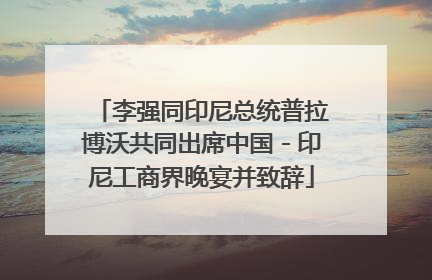 李强同印尼总统普拉博沃共同出席中国－印尼工商界晚宴并致辞