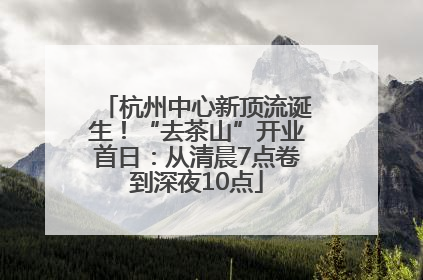 杭州中心新顶流诞生！“去茶山”开业首日：从清晨7点卷到深夜10点