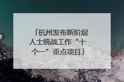 杭州发布新阶层人士统战工作“十个一”重点项目