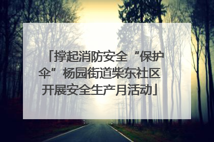 撑起消防安全“保护伞”杨园街道柴东社区开展安全生产月活动