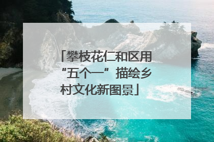 攀枝花仁和区用“五个一”描绘乡村文化新图景