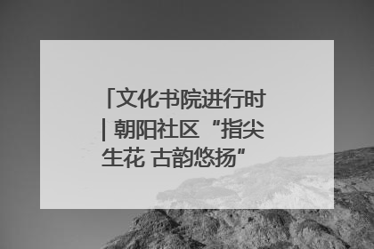 文化书院进行时｜朝阳社区“指尖生花 古韵悠扬”公益课堂开课了