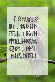 文明润乡野，新风扑面来！胶州市推进移风易俗，催生时代新风