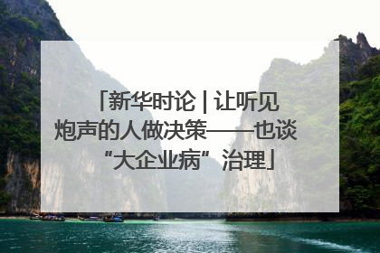 新华时论 | 让听见炮声的人做决策——也谈“大企业病”治理