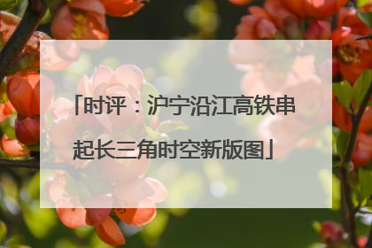 时评：沪宁沿江高铁串起长三角时空新版图