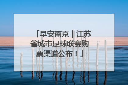 早安南京｜江苏省城市足球联赛购票渠道公布！