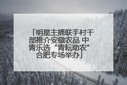 明星主播联手村干部推介安徽农品 中青乐选“青耘助农”合肥专场举办