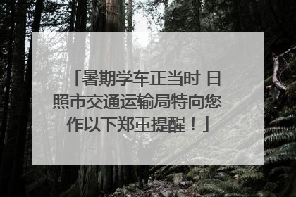 暑期学车正当时 日照市交通运输局特向您作以下郑重提醒！