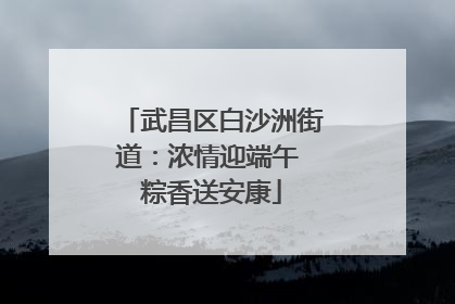武昌区白沙洲街道：浓情迎端午 粽香送安康