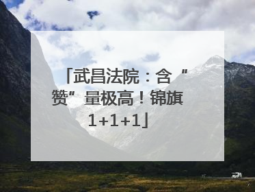 武昌法院：含“赞”量极高！锦旗1+1+1