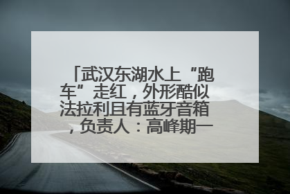 武汉东湖水上“跑车”走红,外形酷似法拉利且有蓝牙音箱,负责人:高峰期一两百人排队
